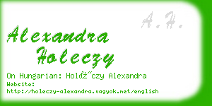 alexandra holeczy business card